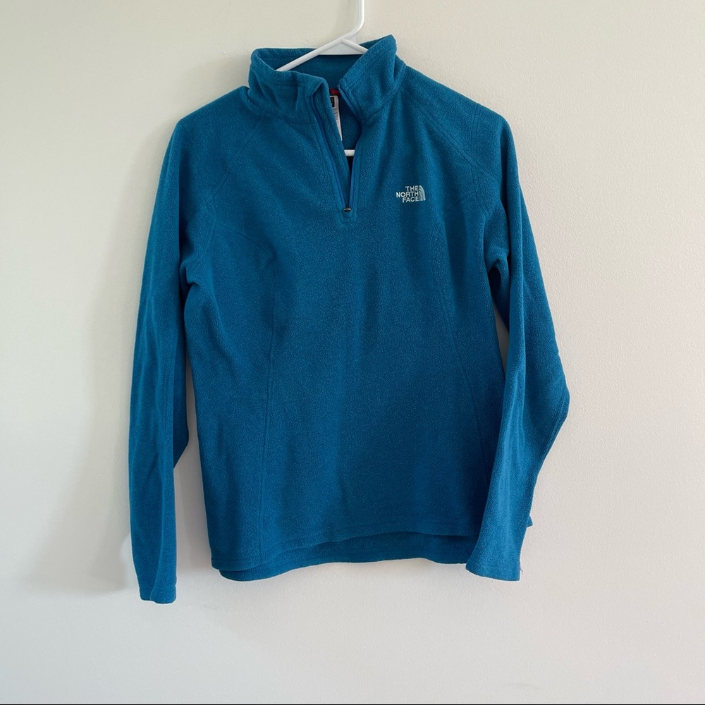 North face small teal‎ pullover